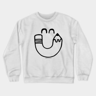 Cute Pencil Happy Face - great coloring gift for artists and art teachers! Crewneck Sweatshirt